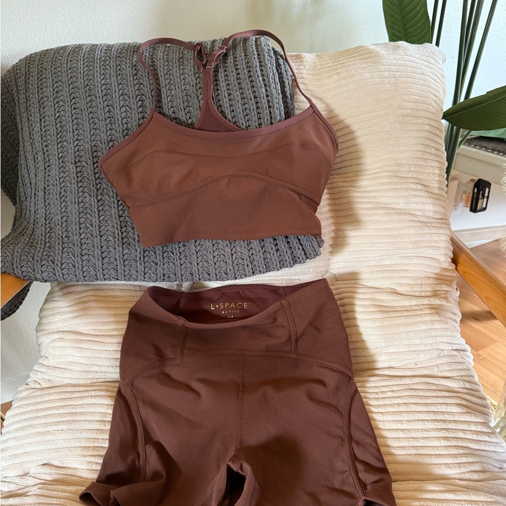L*Space Brown Sports Bra Intimates & Sleepwear